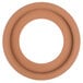A brown circular bowl gasket with a white circle inside.