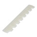 A white plastic Cornelius blade scraper with holes.