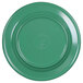 A green Elite Global Solutions melamine plate.