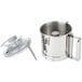 A silver stainless steel bowl kit for a Robot Coupe commercial food processor.