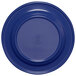 An Elite Global Solutions Rio Winter Purple melamine plate with a blue rim.