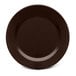 A brown Elite Global Solutions melamine plate with a white background.