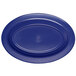 An Elite Global Solutions Winter Purple oval melamine platter with a round edge.