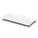 An Elite Global Solutions white rectangular melamine plate.