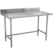 Advance Tabco TKMSLAG-305-X 30" x 60" 16 Gauge Professional Stainless Steel Work Table with 5" Backsplash Main Thumbnail 1