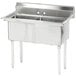 Advance Tabco FE-2-1620 Two Compartment Stainless Steel Commercial Sink without Drainboard - 37" Main Thumbnail 1