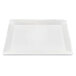 A white rectangular melamine tray with a white border.