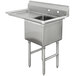 Advance Tabco FC-1-1620-18 One Compartment Stainless Steel Commercial Sink with One Drainboard - 36 1/2" Main Thumbnail 1