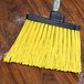 Carlisle 36868EC04 Duo-Sweep 12" Heavy Duty Angled Broom Head with Yellow Unflagged Bristles Main Thumbnail 1