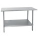 Advance Tabco TT-307-X 30" x 84" 18 Gauge Stainless Steel Work Table with Galvanized Undershelf Main Thumbnail 1
