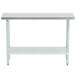 Advance Tabco ELAG-184-X 18" x 48" 16 Gauge Stainless Steel Work Table with Galvanized Undershelf Main Thumbnail 1