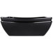 An Elite Global Solutions black squarish melamine bowl with rounded edges.