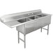 Advance Tabco FC-3-1620-18 Three Compartment Stainless Steel Commercial Sink with One Drainboard - 68 1/2" Main Thumbnail 1
