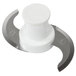 A white and silver Robot Coupe food processor blade.