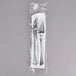 WNA Comet Wrapped Cutlery Pack with Knife, Fork, Napkin, Salt, Pepper - 125/Case Main Thumbnail 2