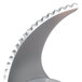 A close-up of a silver metal Robot Coupe Coarse Serrated "S" Blade with wavy lines.
