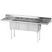 Advance Tabco FE-3-2424-24RL Three Compartment Stainless Steel Commercial Sink with Two Drainboards - 120" Main Thumbnail 1