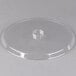 A clear plastic lid for a Fineline clear cake stand.