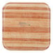 A square wooden plate with stripes.