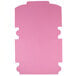 A pink rectangular box with a cut out top.