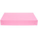 A pink rectangular box with a white background.