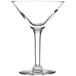A clear Libbey Citation martini glass with a long stem.