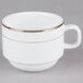 CAC GRY-23 Golden Royal 8 oz. Bright White Porcelain Stacking Coffee Cup - 36/Case Main Thumbnail 3