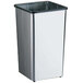 Bobrick B-2280 Floor Standing 21 Gallon Square Waste Receptacle with Open Top Main Thumbnail 1