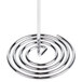 An American Metalcraft chrome swirl base card holder with a metal spiral shape.