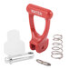 A Bunn red plastic faucet repair kit with metal and spring parts.