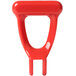 A red plastic Bunn faucet handle.