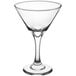 An Acopa martini glass with a clear stem.