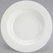 A Homer Laughlin white china bowl with a white rim.
