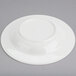 A Homer Laughlin wide rim china soup bowl in white.