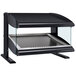 A black rectangular Hatco heated zone shelf with a glass top.