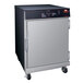 A large grey and black Hatco Flav-R-Savor holding / proofing cabinet with wheels.