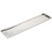 An American Metalcraft hammered stainless steel rectangular tray with rounded edges.