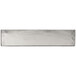 A rectangular stainless steel tray with a hammered design.