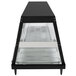 A black and stainless steel Hatco countertop hot food display warmer with clear glass doors.