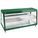 A Hatco Hunter Green Stainless Steel Glo-Ray countertop food warmer with two shelves.
