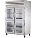 A True STA2H-4HG Spec Series insulated heated holding cabinet with glass half doors.