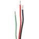 A group of wires with red and green colors.