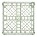 A white and green plastic frame for Vollrath 52699 short glass rack.