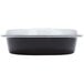 Pactiv Newspring NC737B 35 oz. Black 8" VERSAtainer Round Microwavable Container with Lid - 150/Case Main Thumbnail 4