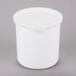 Cambro CP12148 1.2 Qt. White Round Crock with Lid Main Thumbnail 2