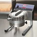 A Nemco Belgian waffle maker with removable grids on a stainless steel counter.