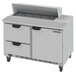 Beverage-Air SPED48HC-10-2 48" 1 Door 2 Drawer Refrigerated Sandwich Prep Table Main Thumbnail 1