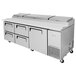 Turbo Air TPR-93SD-D4-N 93" Pizza Prep Table with1 Door and 4 Drawers Main Thumbnail 3