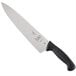 A Mercer Culinary Millennia 12" Chef Knife with a black handle.