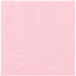 A close-up of a Hoffmaster pink paper napkin with a white border.